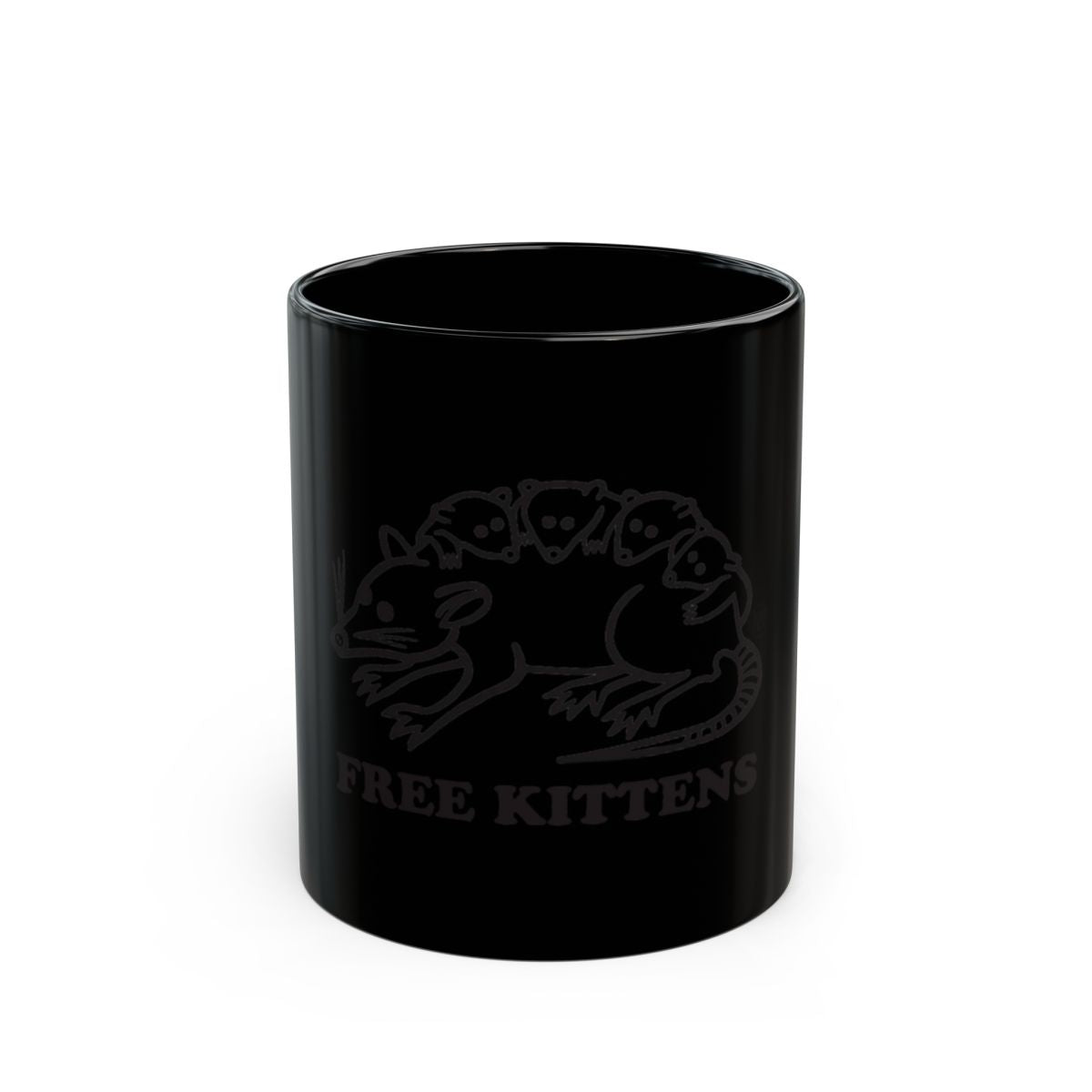 Black Free Kittens Design Coffee Mug