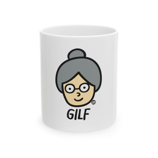 GILF Cartoon Character Illustration Mug for Fun Gift