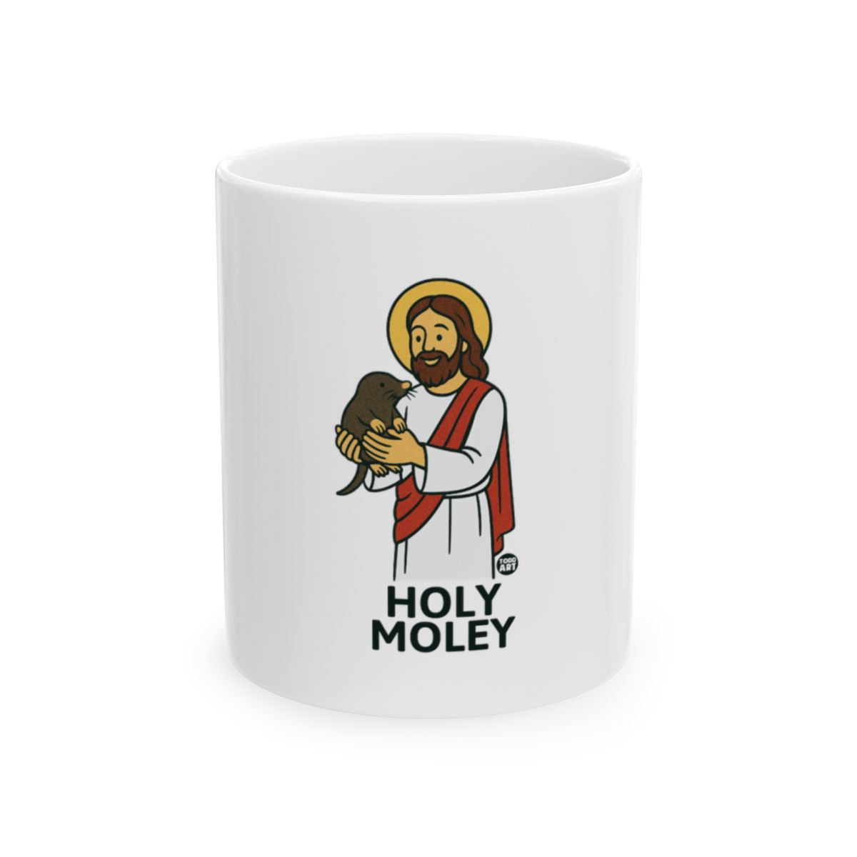 Holy Moly Funny Coffee Mug with Unique Design