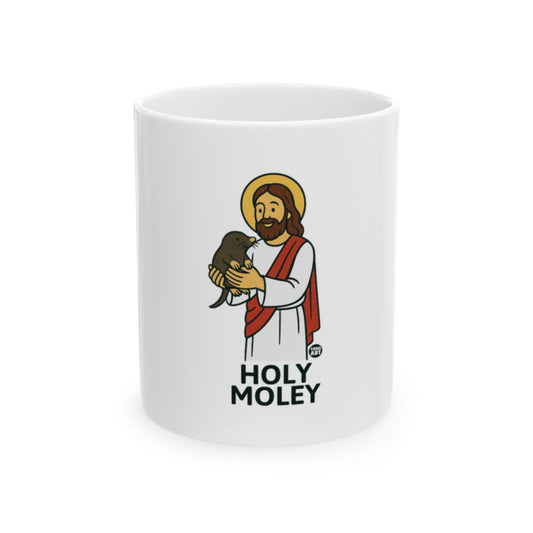 Holy Moly Funny Coffee Mug with Unique Design