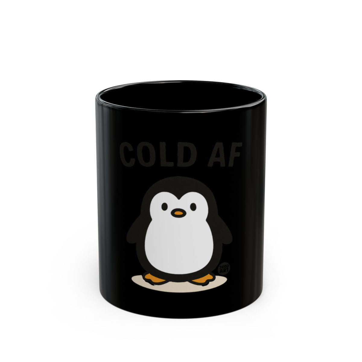 Funny Cold AF Penguin Black Coffee Mug product