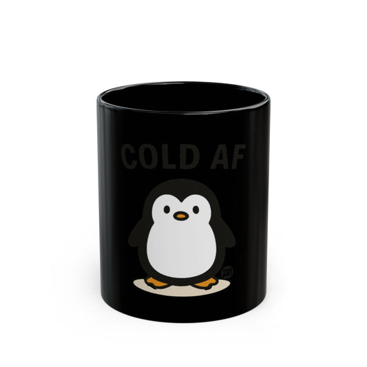 Funny Cold AF Penguin Black Coffee Mug product