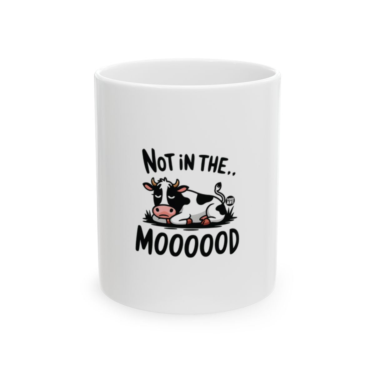 Not In The Mooood Cow Print Mug Product