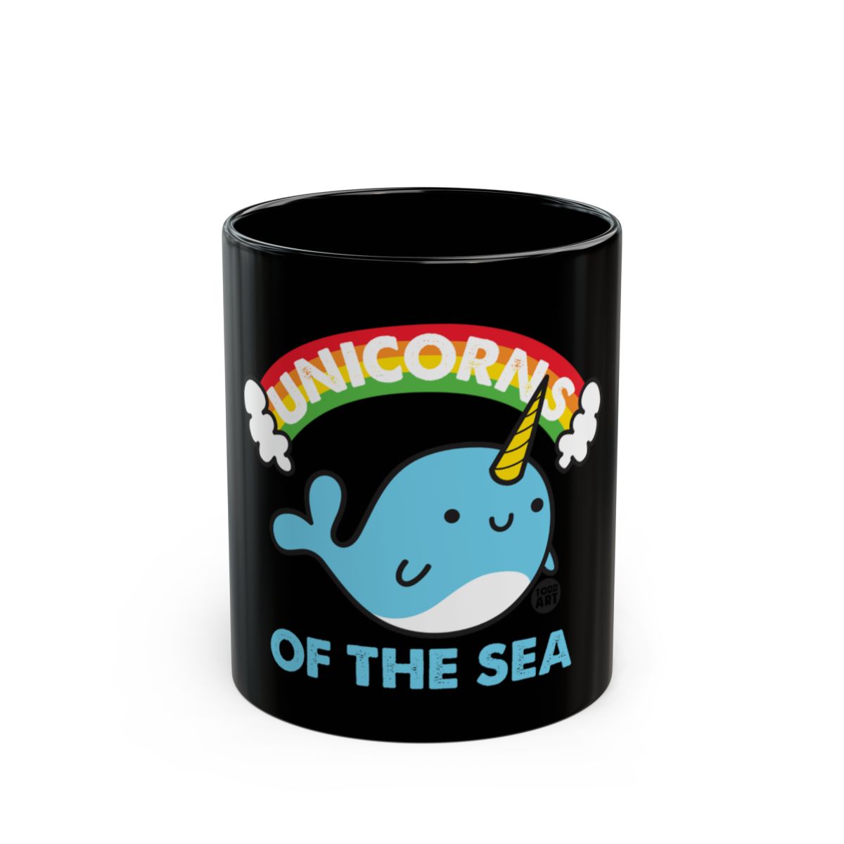 Narwhal Unicorns of the Sea Rainbow Design Mug
