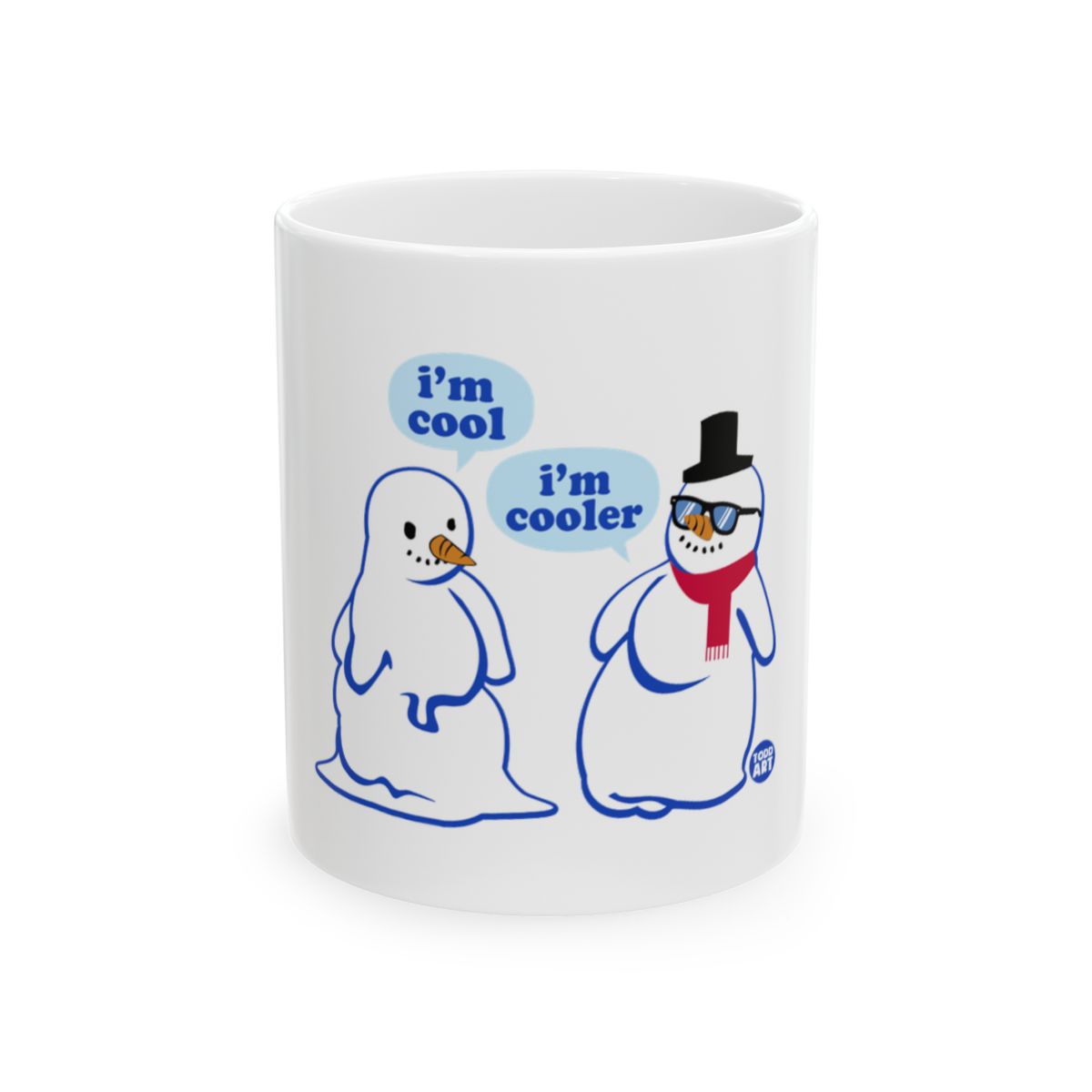 Fun Snowman Design I'm Cool I'm Cooler Mug