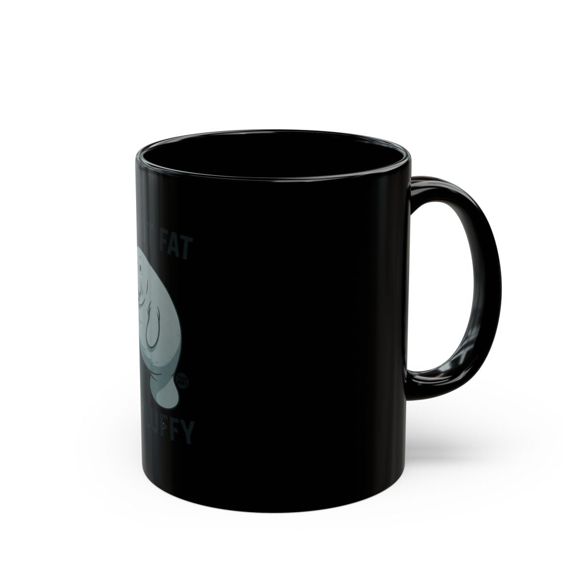 Cute Chubby Cat Graphic Black Coffee Mug Product