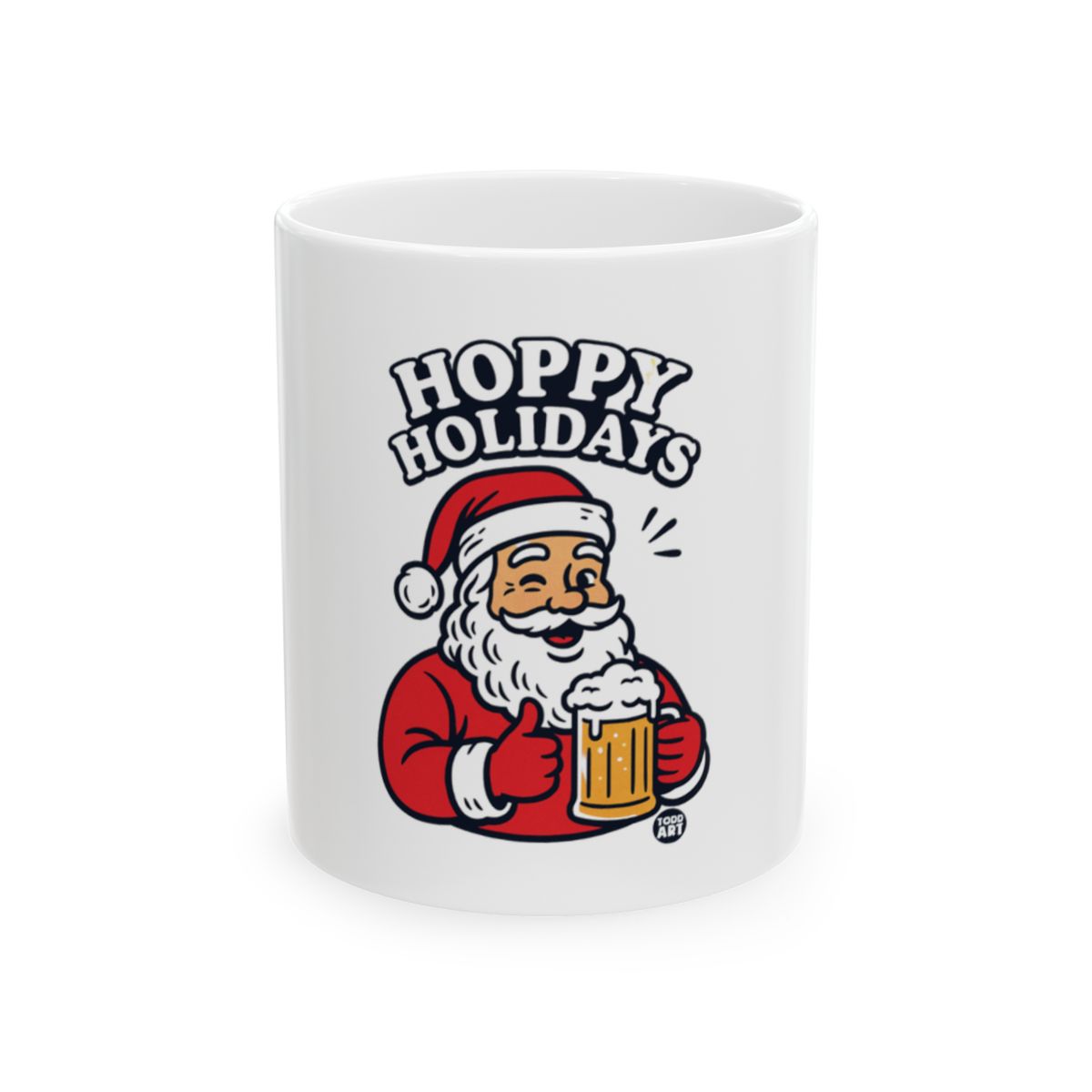 Hoppy Holidays Santa Claus Festive Coffee Mug