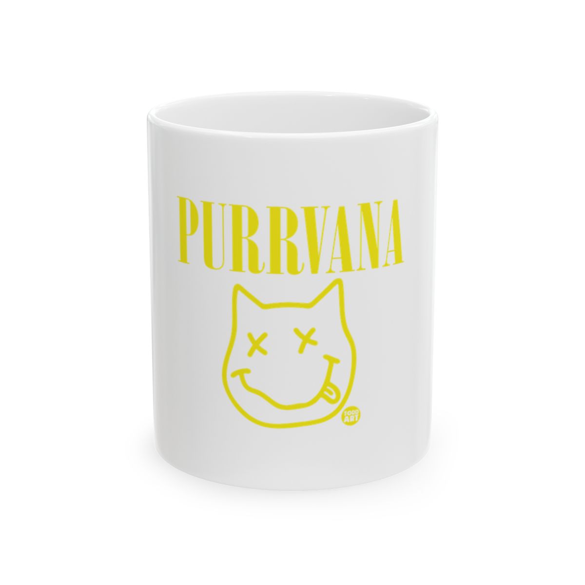Purrvana Cat Mug with Fun Playful Expression