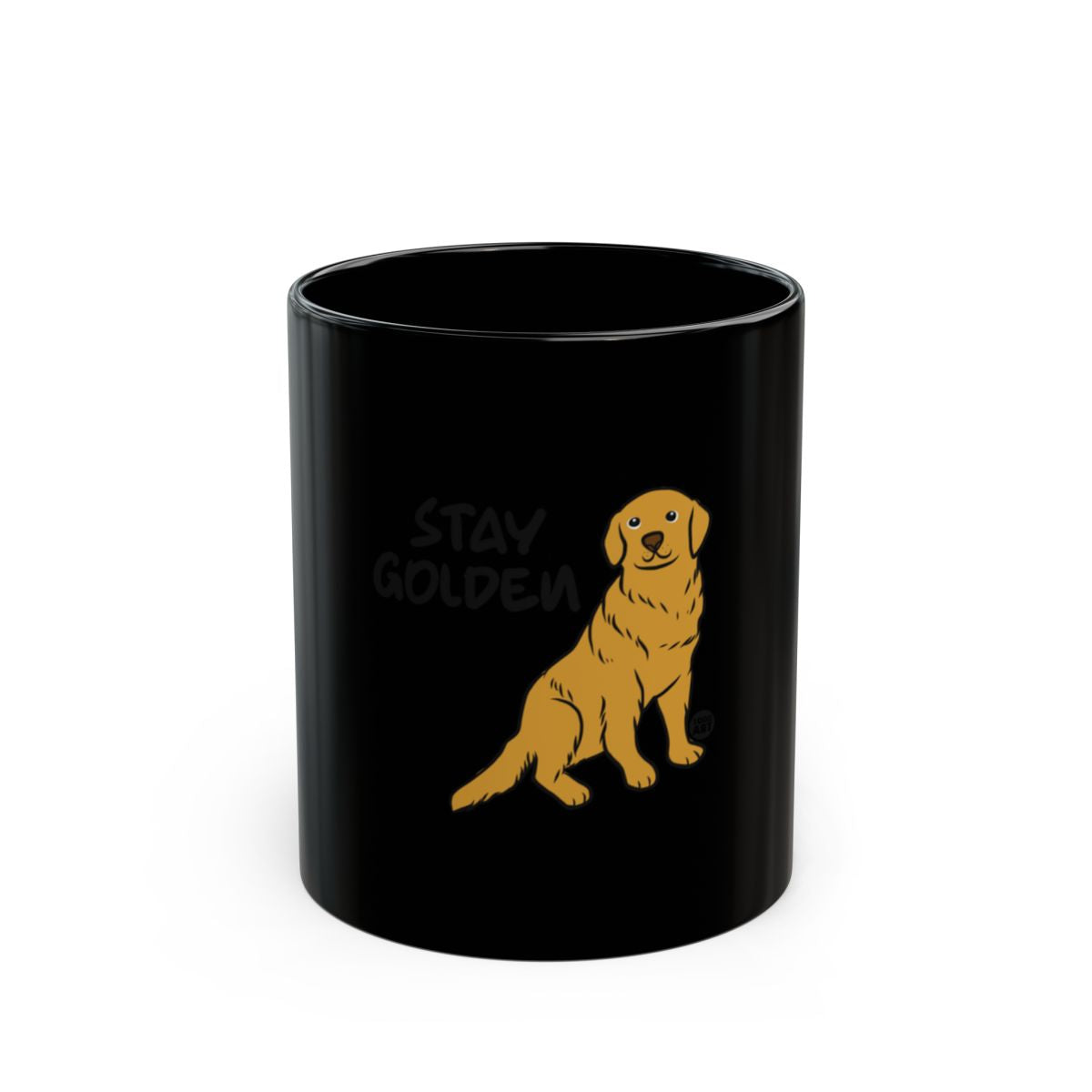 Stay Golden Canine Artwork on Black Mug product