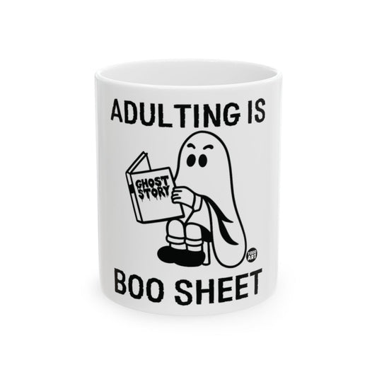 Adulting Is Boo Sheet Ghost Halloween Mug