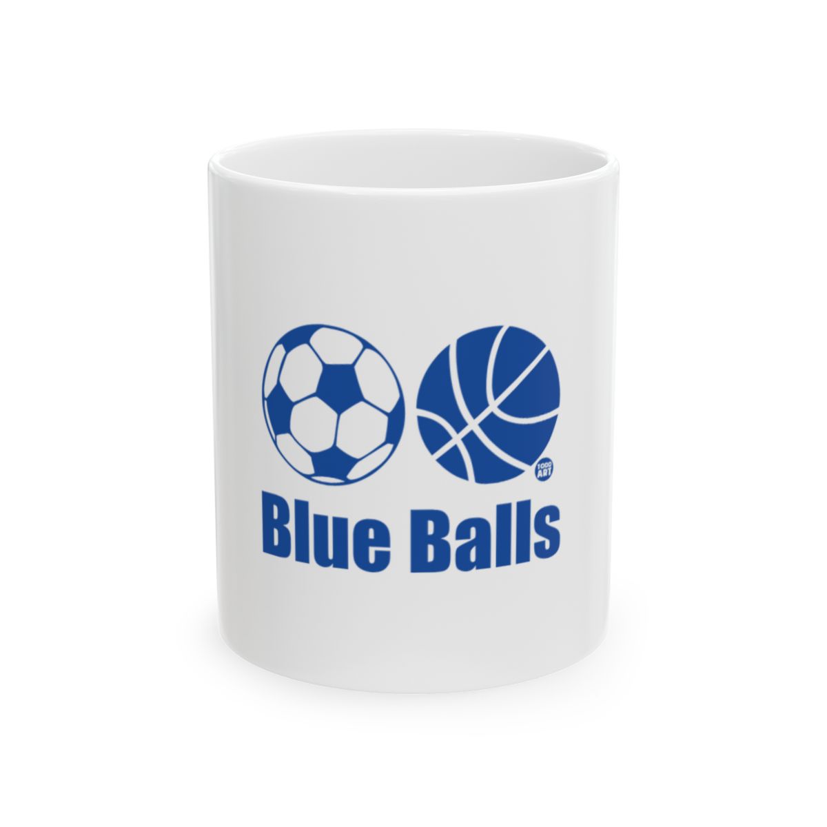 Blue Balls Design Mug Perfect for Sports Enthusiasts