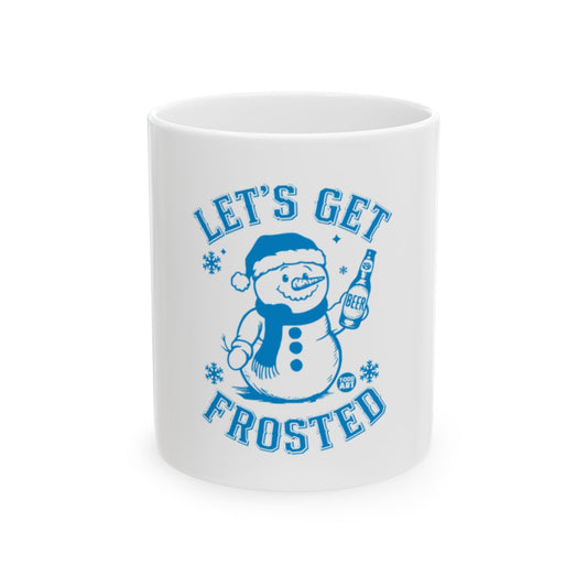 Let's Get Frosted Snowman Winter Beer Mug