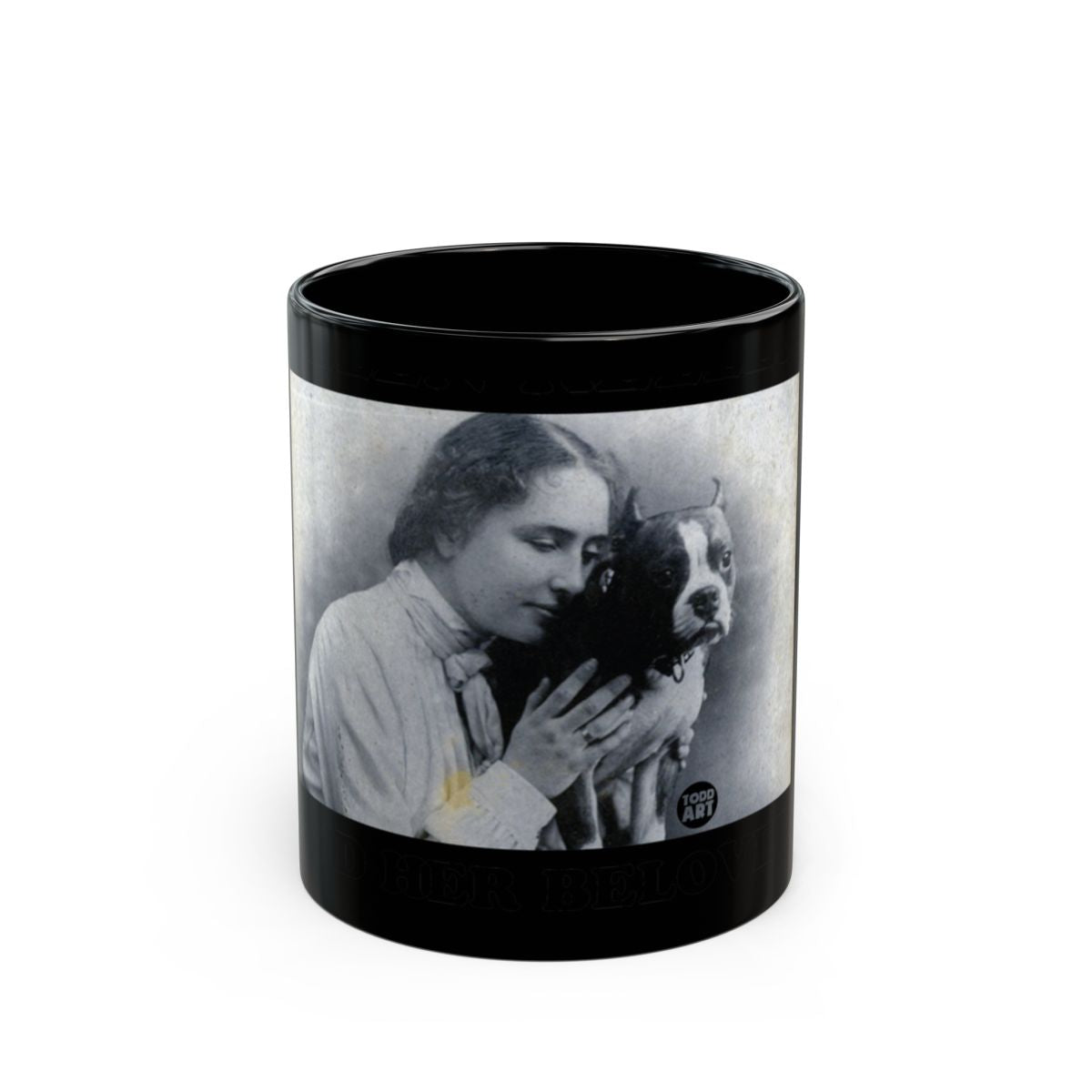 Vintage Lady with Her Beloved Dog Artwork Mug