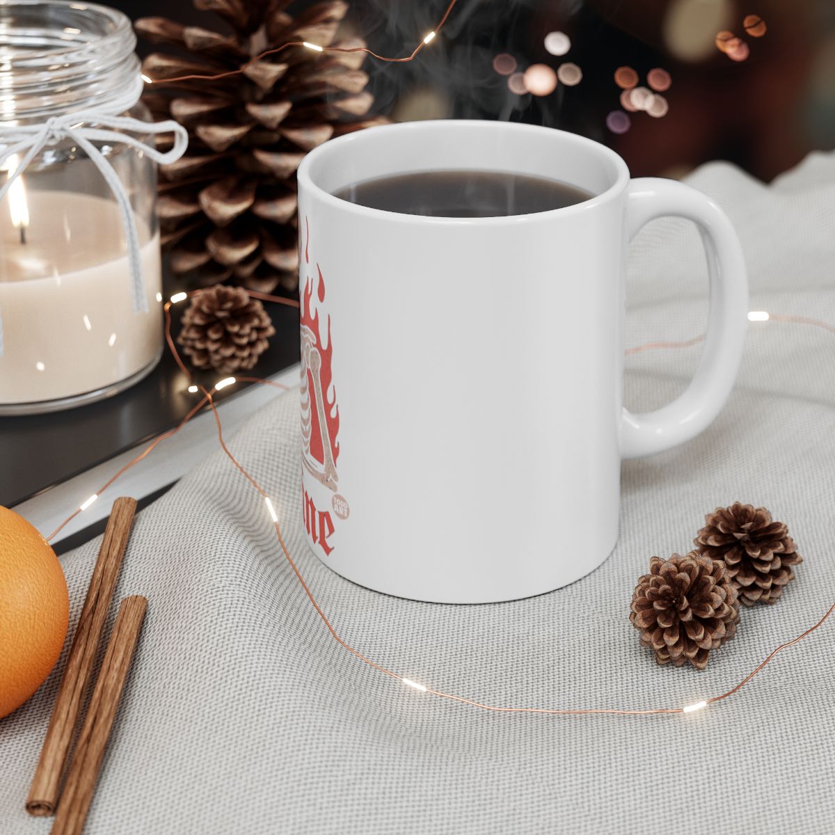 Festive Holiday Mug with Cozy Winter Elements Design