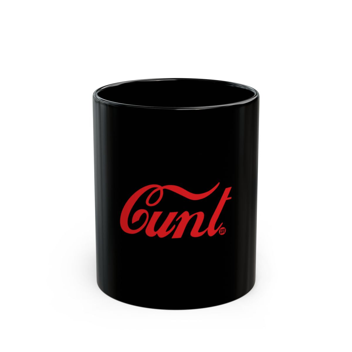 Bold Black & Red Cunt Text Mug Product