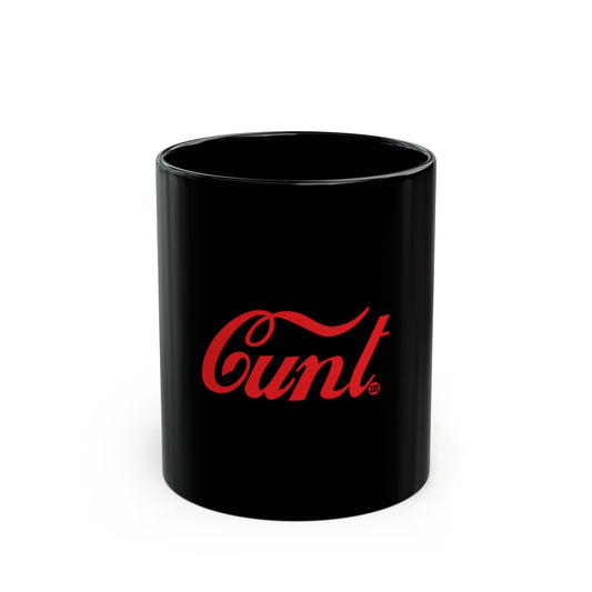 Bold Black & Red Cunt Text Mug Product