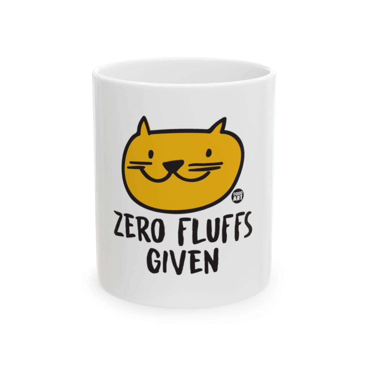 Zero Fluffs Given Cat Design Coffee Mug