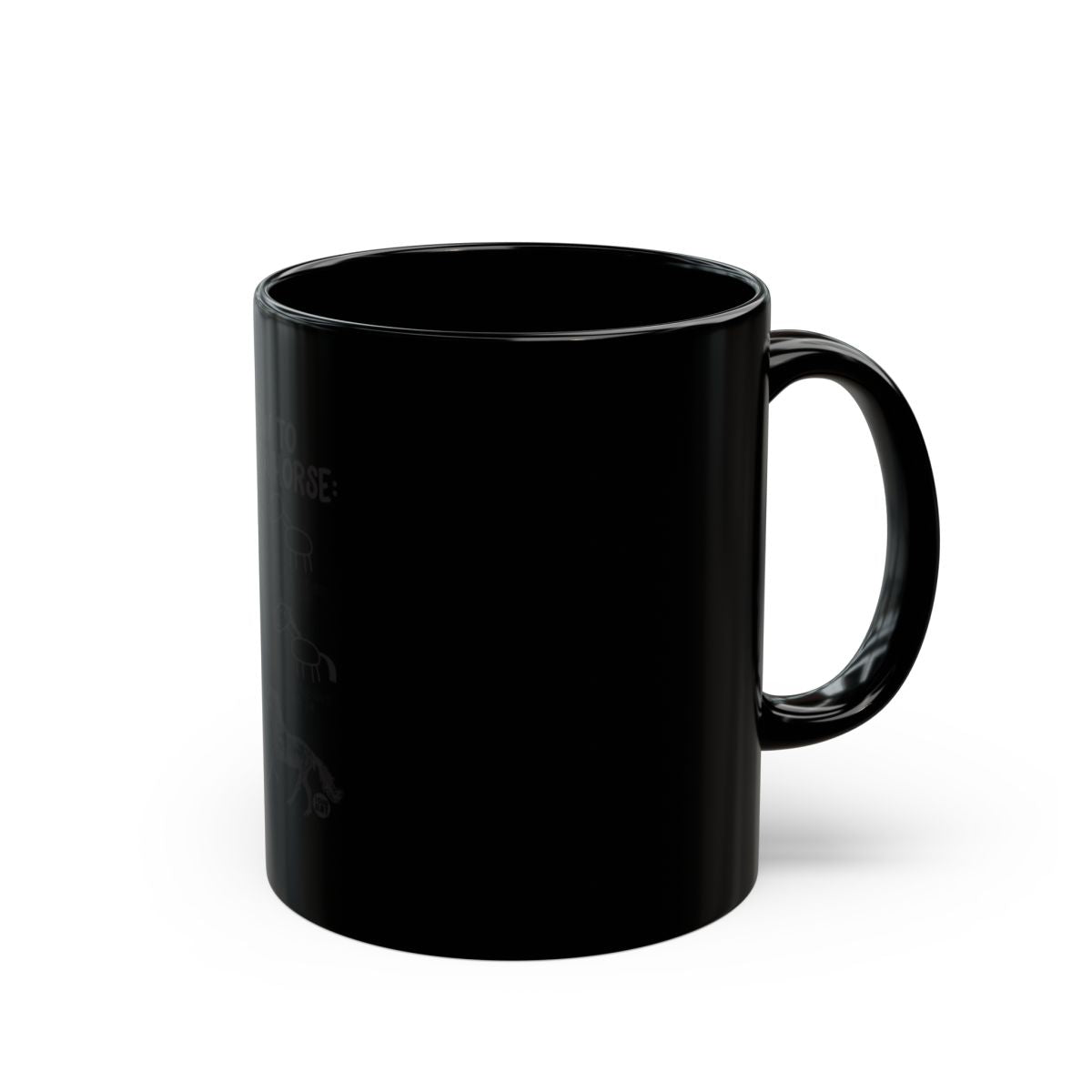 Sleek Black Minimalist Design Coffee Mug