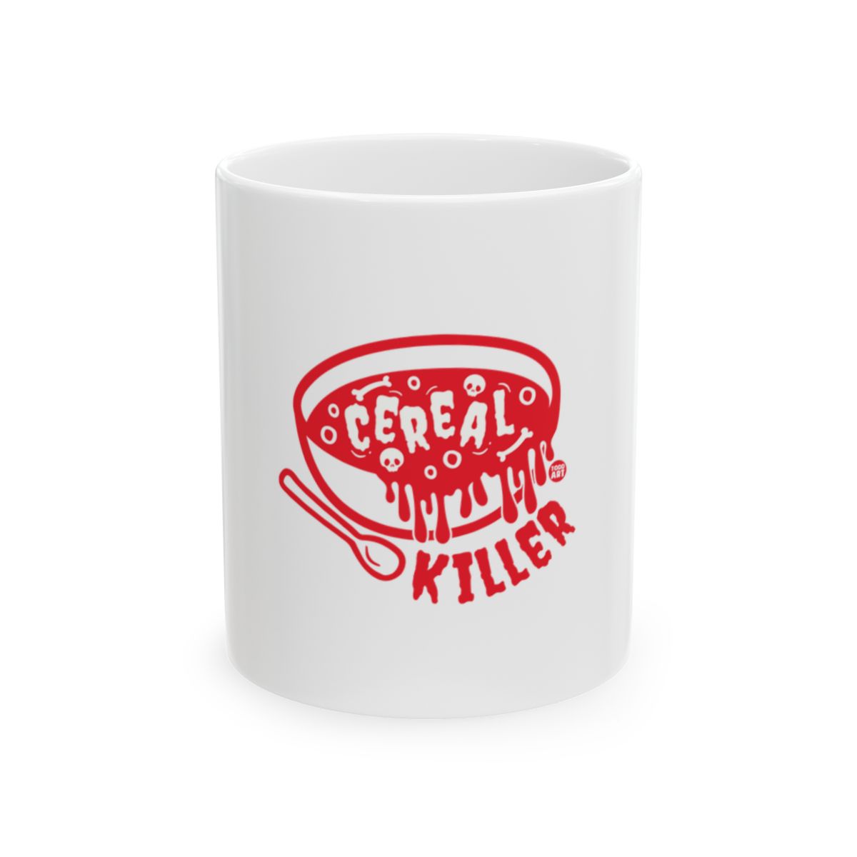 Cereal Killer Fun Graphic White Mug for Breakfast Drinks
