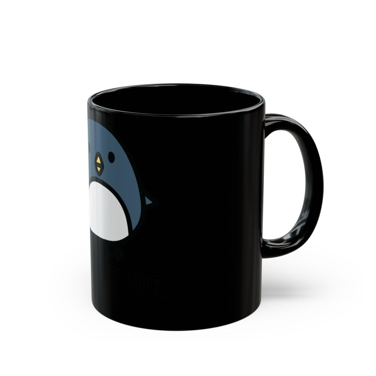 Cute Penguin Design Black Coffee Mug Product