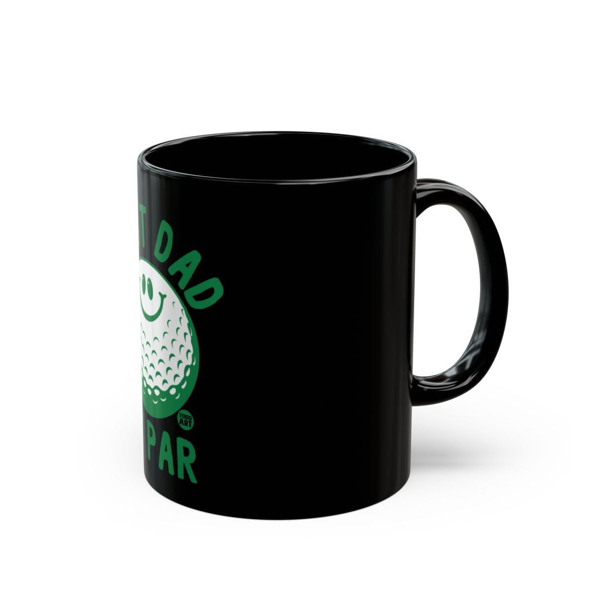 Best Dad By Par Golf Themed Black Coffee Mug
