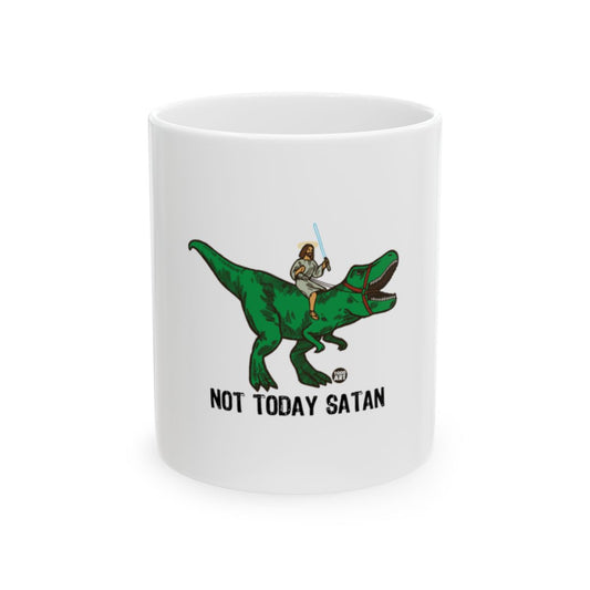 Not Today Satan Dinosaur Graphic Design Mug