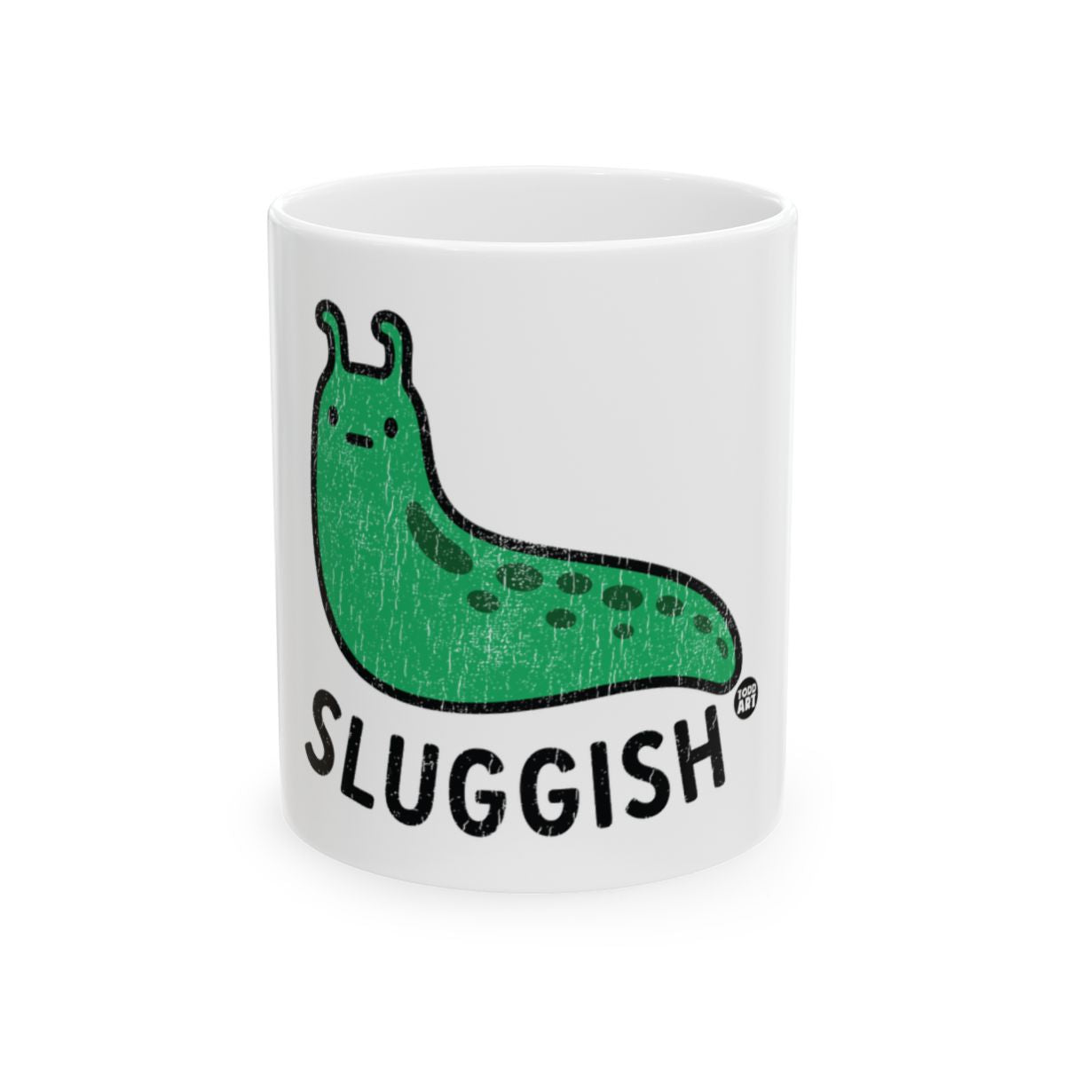 Cute Sluggish Green Cartoon Graphic Mug