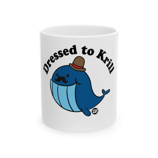 Dressed to Krill Cute Cartoon Whale Mug