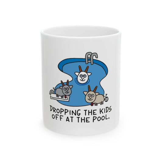 Dropping the Kids Off at the Pool fun mug