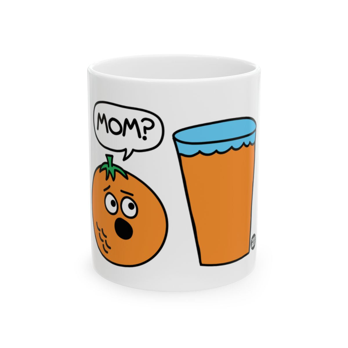 Funny Orange and Juice Printed Mom Mug