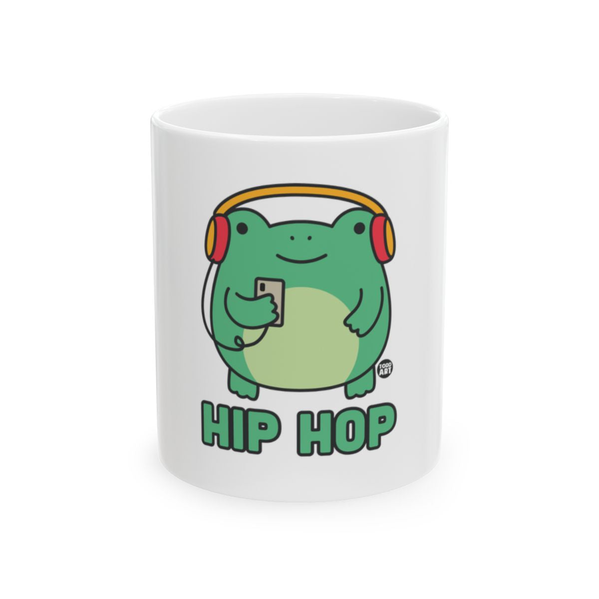 Hip Hop Frog with Headphones Design Mug