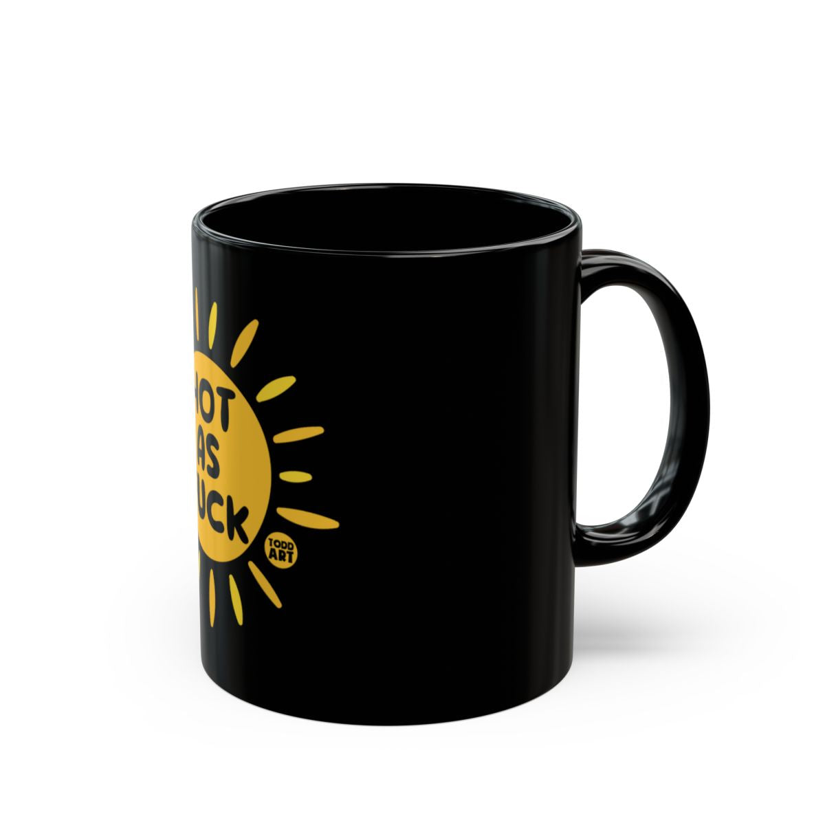 Hot As Duck Sun Graphic Black Coffee Mug