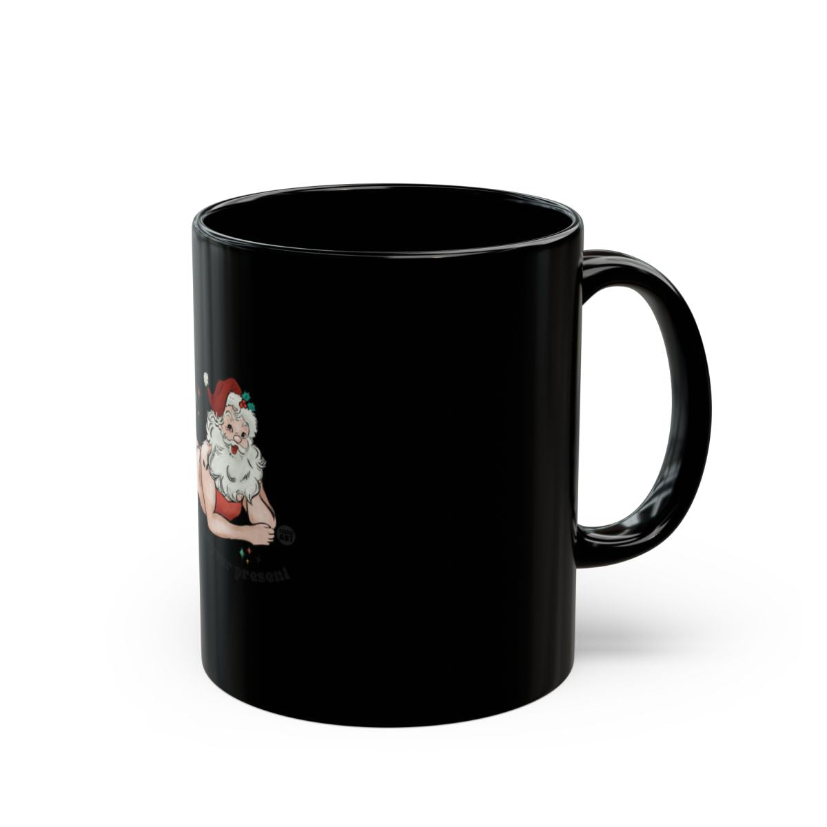 Jolly Santa Claus Christmas Gift Black Mug