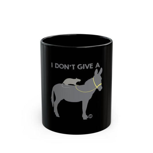 I Don't Give A Donkey Humorous Black Mug