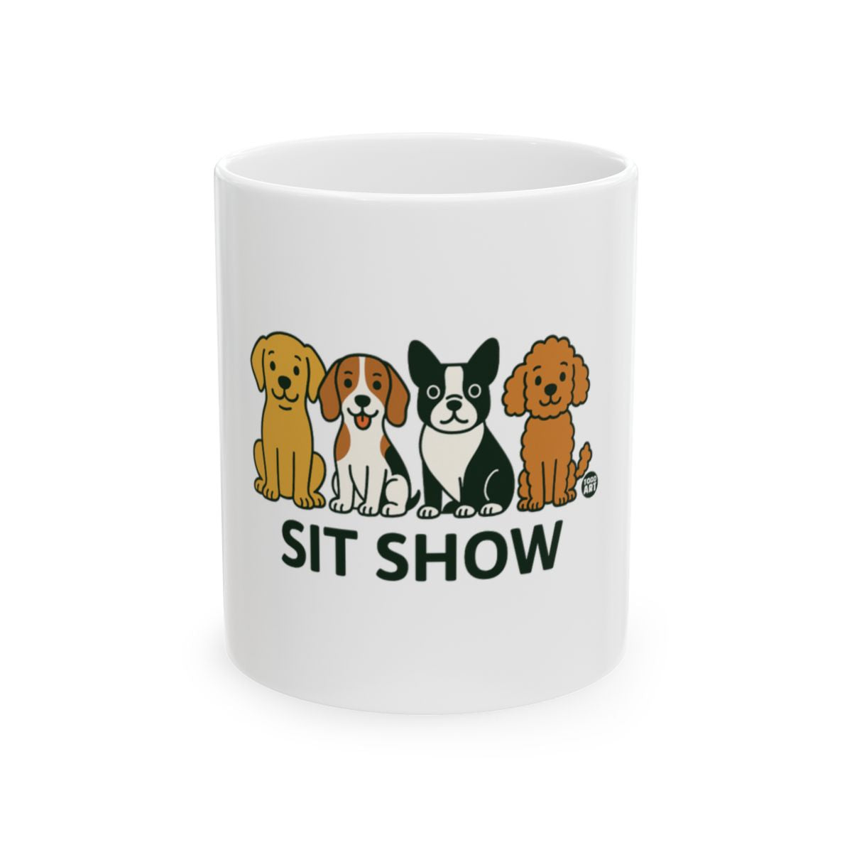 Cute Dog Cartoon Design Sit Show Coffee Mug
