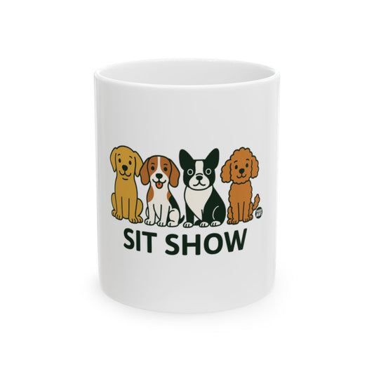 Cute Dog Cartoon Design Sit Show Coffee Mug