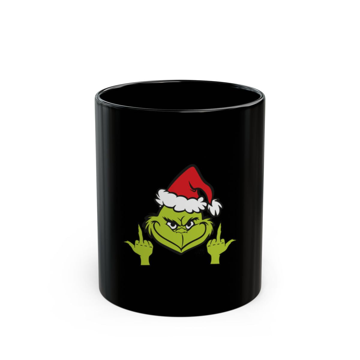 Christmas Grinch Mug with Santa Hat Holiday Coffee Cup