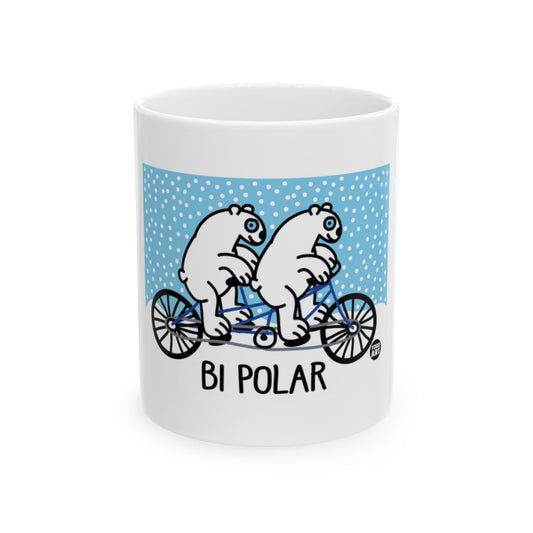 Funny Polar Bears Tandem Bicycle Mug Bi Polar
