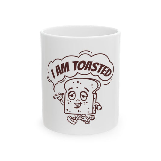 I Am Toasted Cartoon Bread White Ceramic Mug