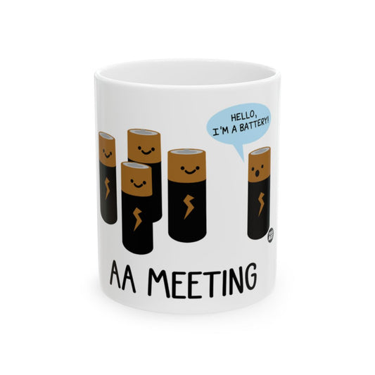 Funny Coffee Mug with Cute Battery Characters