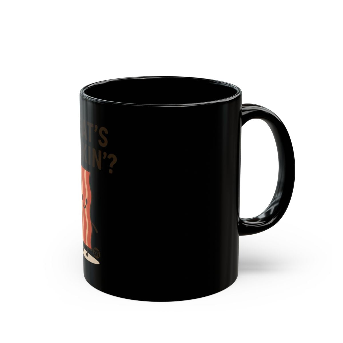 What's Shakin' Black Bacon Graphic Coffee Mug
