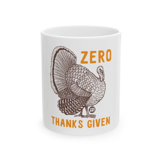 Zero Thanks Given Turkey Design Coffee Mug Product
