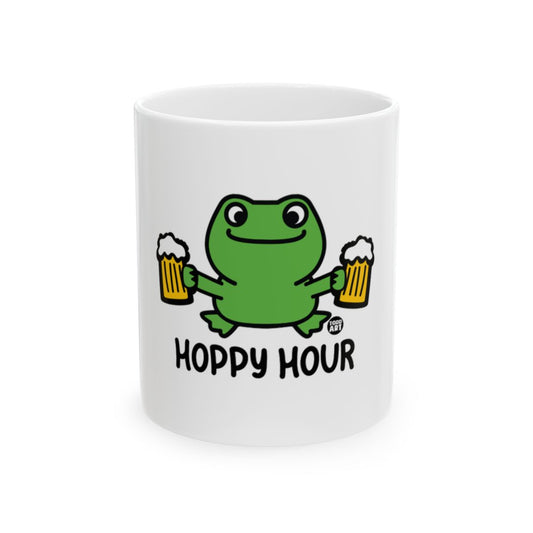 Funny Hoppy Hour Frog with Beer Mug Design Mug
