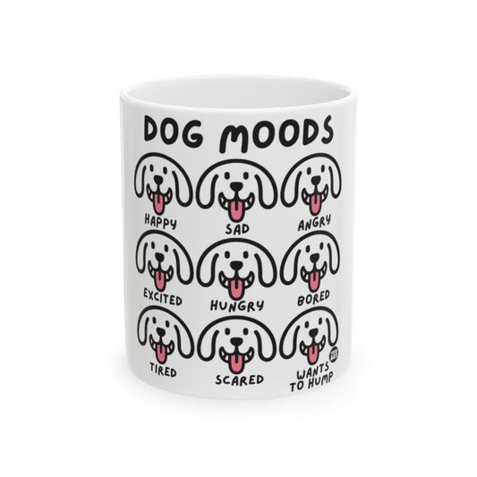 Dog Moods Mug with Various Cute Dog Emotions
