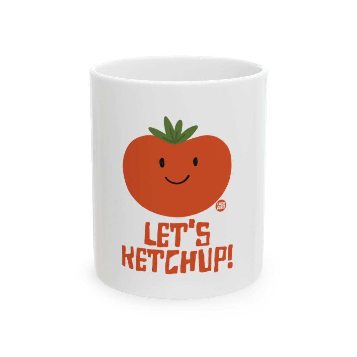 Let's Ketchup Cute Tomato Themed Mug