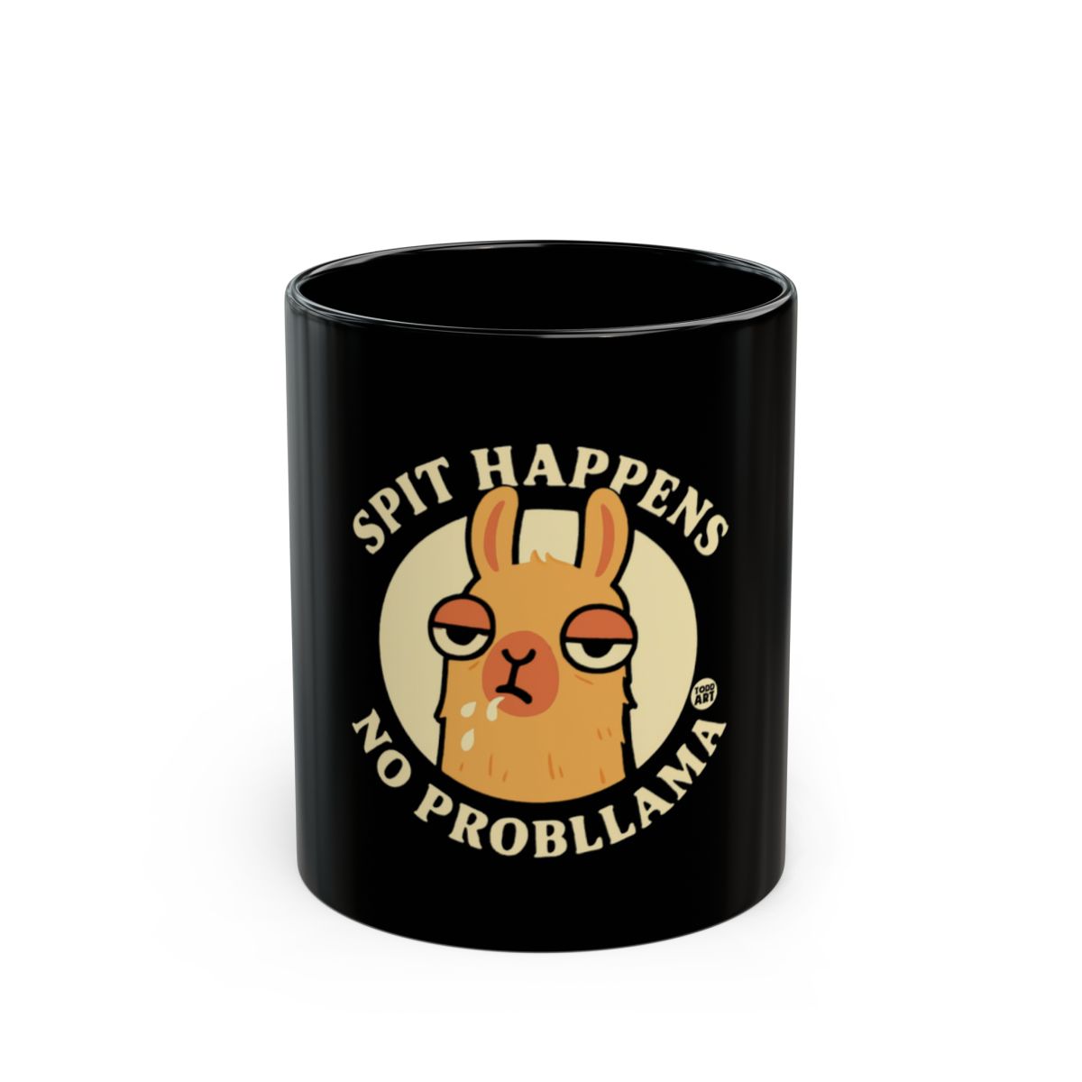 Funny Llama Spit Happens No Probllama Coffee Mug
