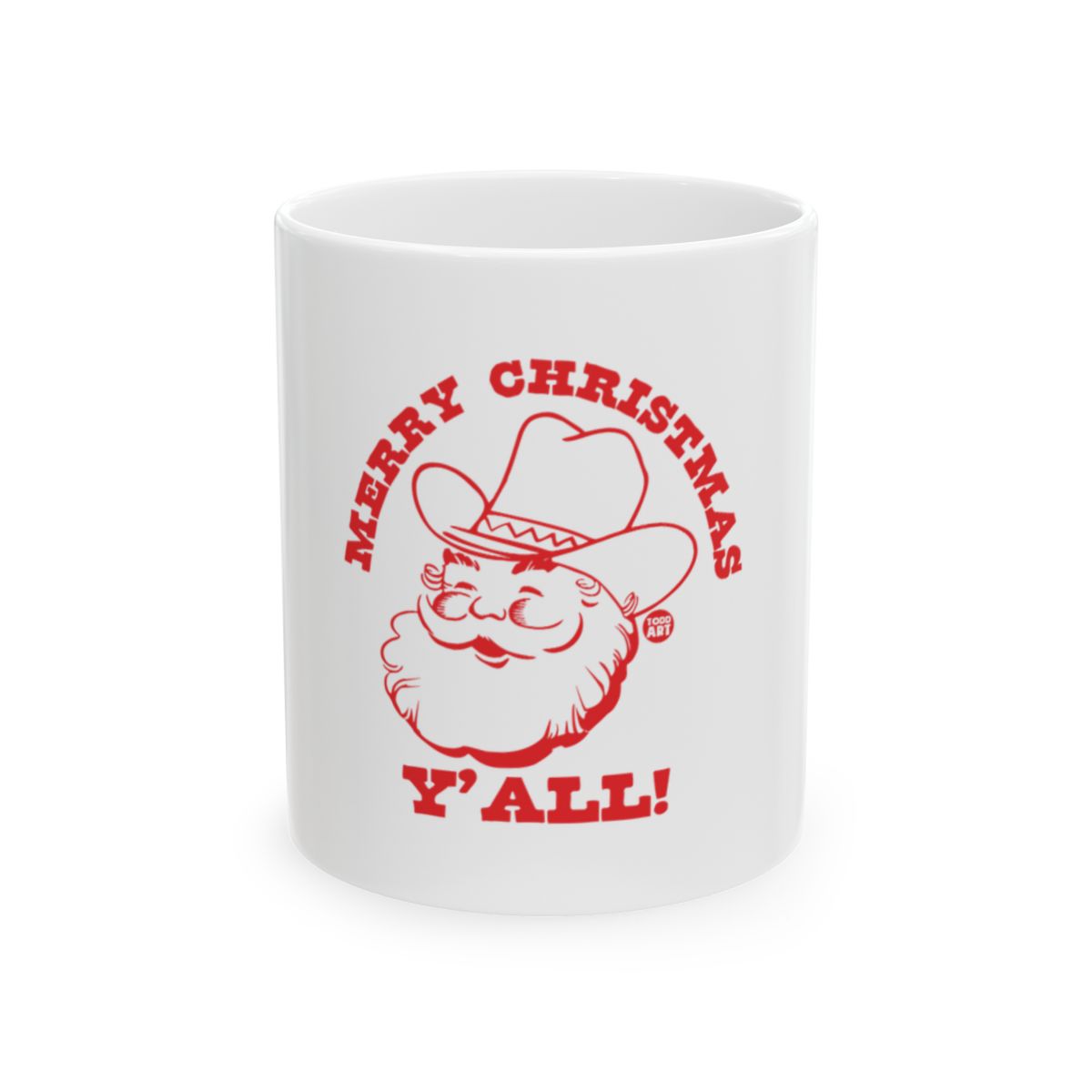 Merry Christmas Y'all Santa Claus Design Mug