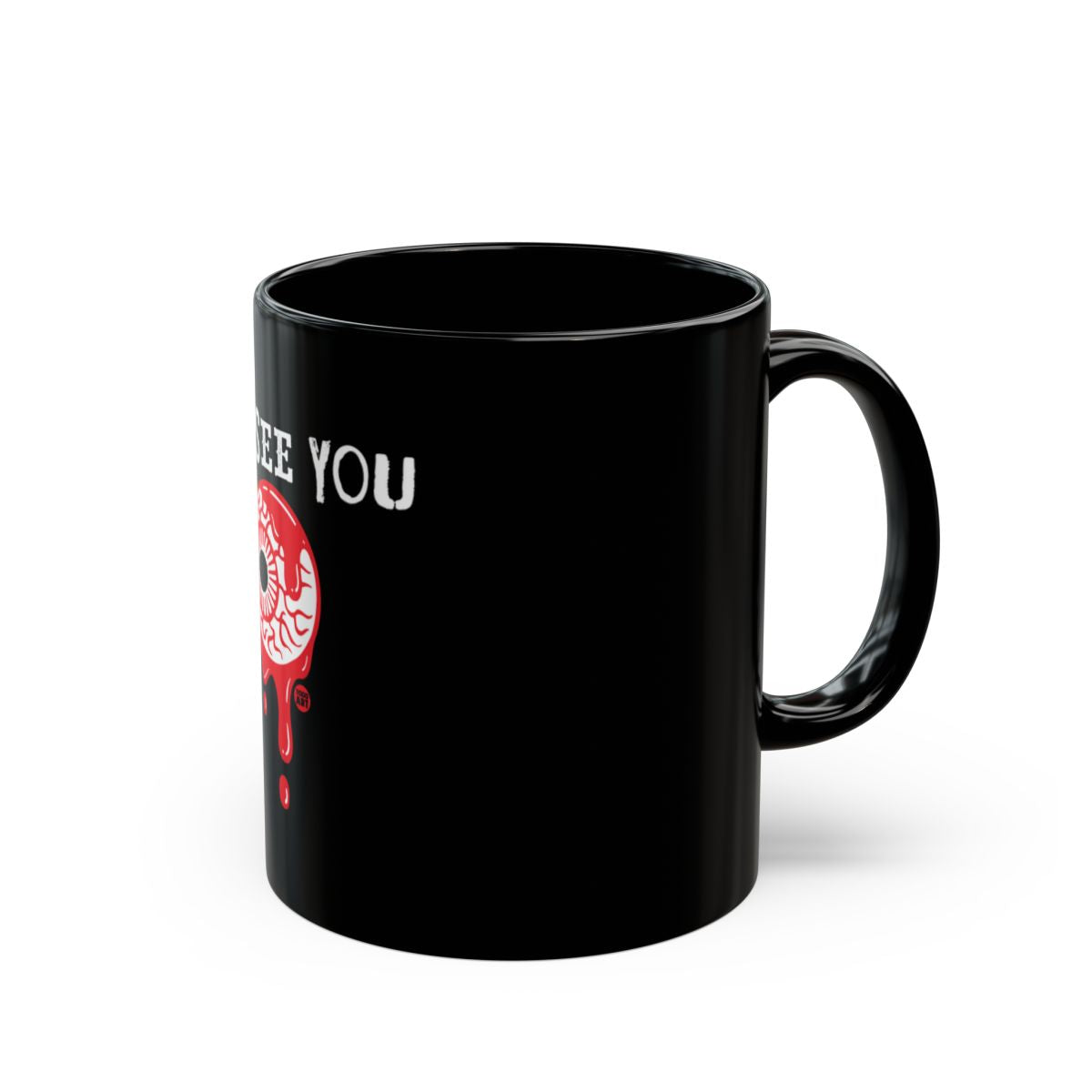 Unique Eye Design Black Mug for Coffee Lovers
