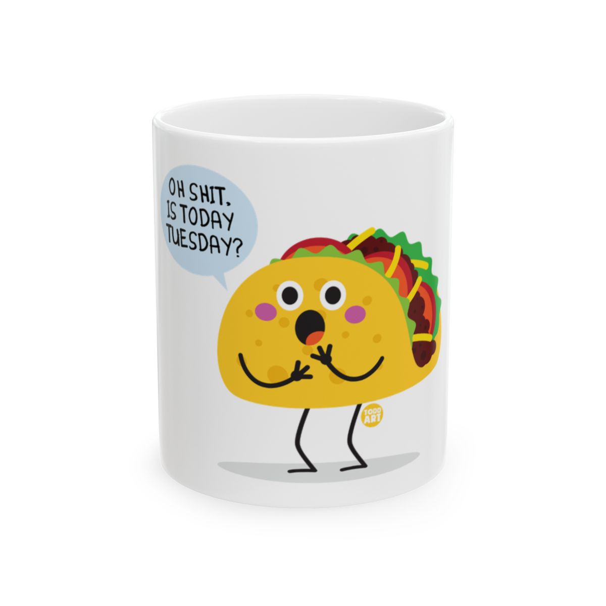 Funny Taco Design with Tuesday Reminder Mug