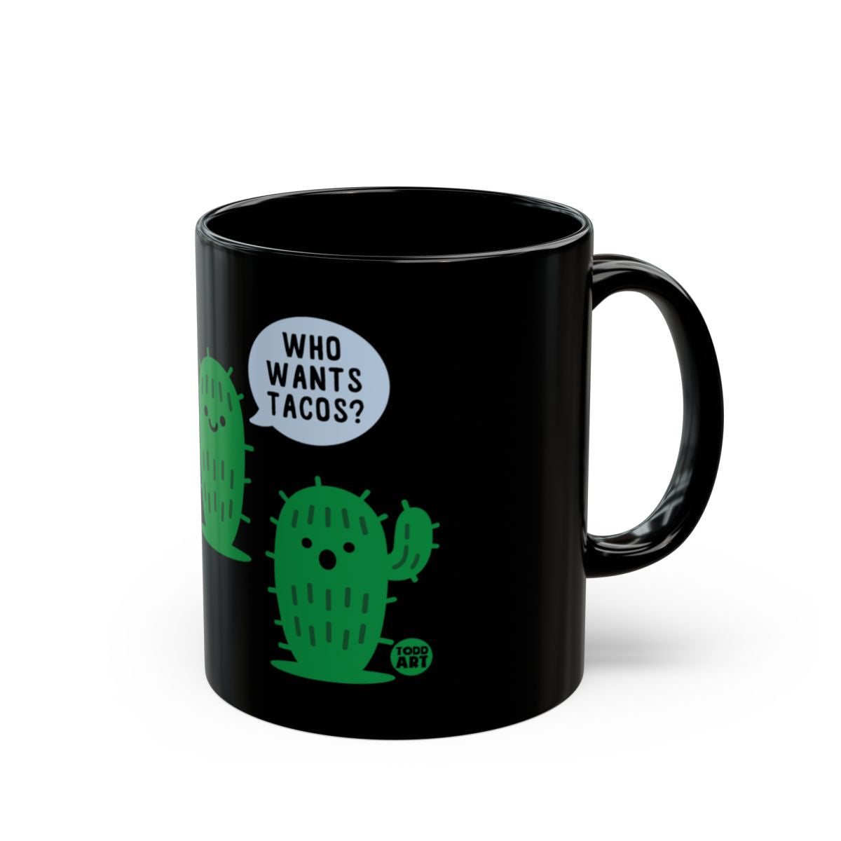 Who Wants Tacos Cactus Print Coffee Mug
